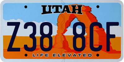 UT license plate Z388CF