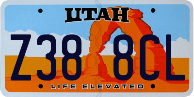 UT license plate Z388CL