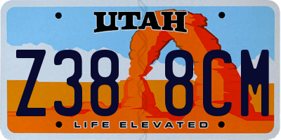 UT license plate Z388CM