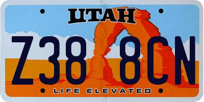 UT license plate Z388CN