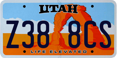 UT license plate Z388CS