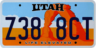 UT license plate Z388CT