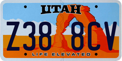 UT license plate Z388CV