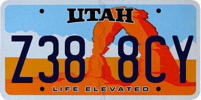 UT license plate Z388CY
