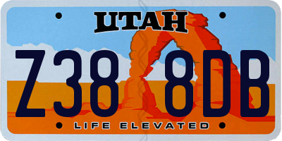 UT license plate Z388DB