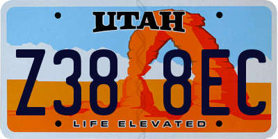UT license plate Z388EC