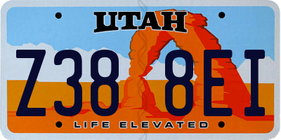 UT license plate Z388EI