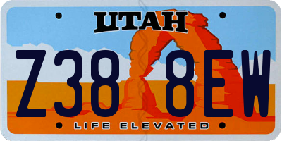 UT license plate Z388EW