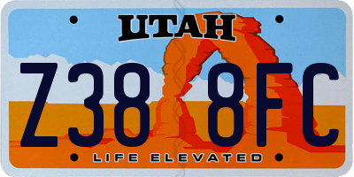 UT license plate Z388FC