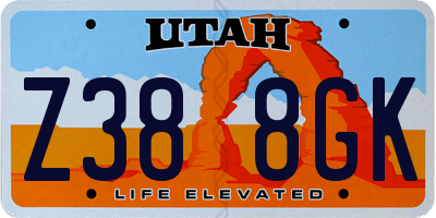 UT license plate Z388GK