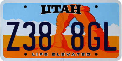 UT license plate Z388GL