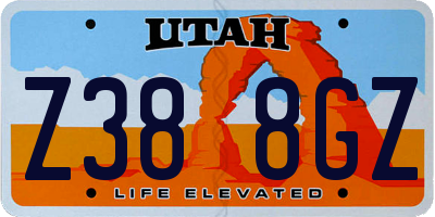 UT license plate Z388GZ