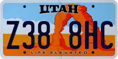UT license plate Z388HC