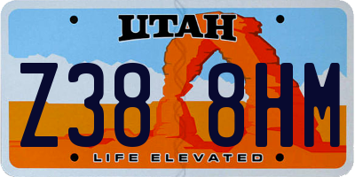 UT license plate Z388HM