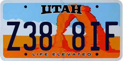 UT license plate Z388IF