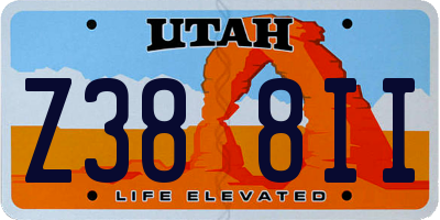UT license plate Z388II