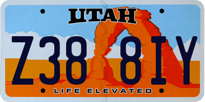 UT license plate Z388IY