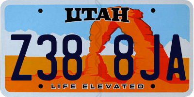 UT license plate Z388JA