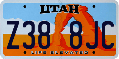 UT license plate Z388JC