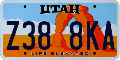 UT license plate Z388KA