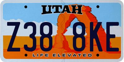UT license plate Z388KE