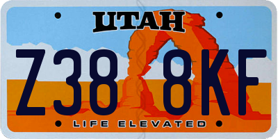 UT license plate Z388KF