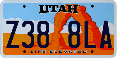 UT license plate Z388LA