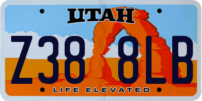 UT license plate Z388LB