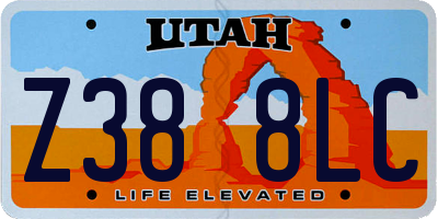 UT license plate Z388LC