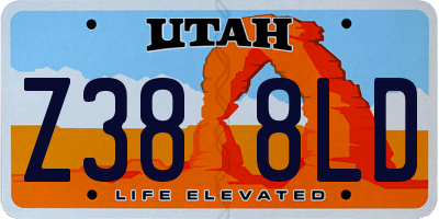 UT license plate Z388LD