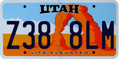 UT license plate Z388LM