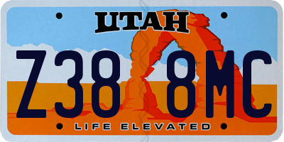 UT license plate Z388MC