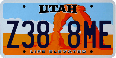 UT license plate Z388ME