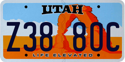 UT license plate Z388OC
