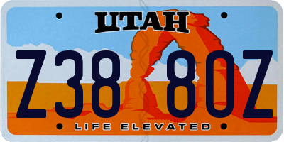 UT license plate Z388OZ