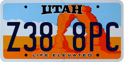 UT license plate Z388PC