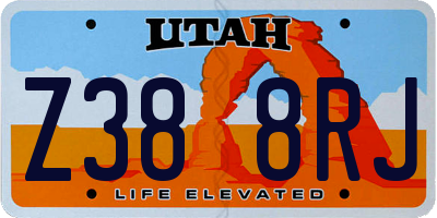 UT license plate Z388RJ