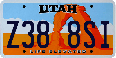 UT license plate Z388SI