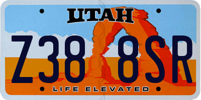 UT license plate Z388SR