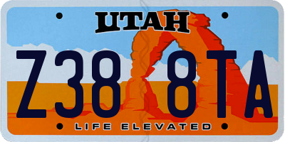 UT license plate Z388TA