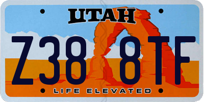 UT license plate Z388TF