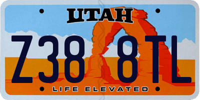 UT license plate Z388TL
