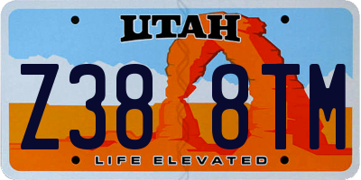 UT license plate Z388TM