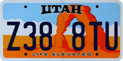 UT license plate Z388TU
