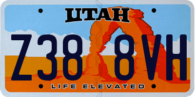 UT license plate Z388VH