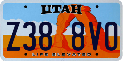 UT license plate Z388VO