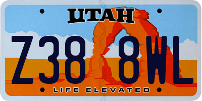 UT license plate Z388WL