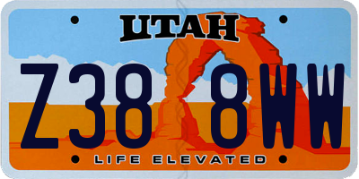 UT license plate Z388WW