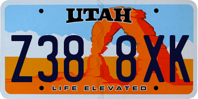 UT license plate Z388XK
