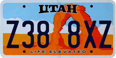 UT license plate Z388XZ